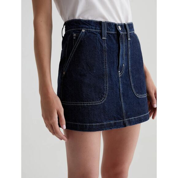 Adriano Goldschmied Women's Blue Jae Utility Mini Skirt Size 23 - Picture 3 of 12